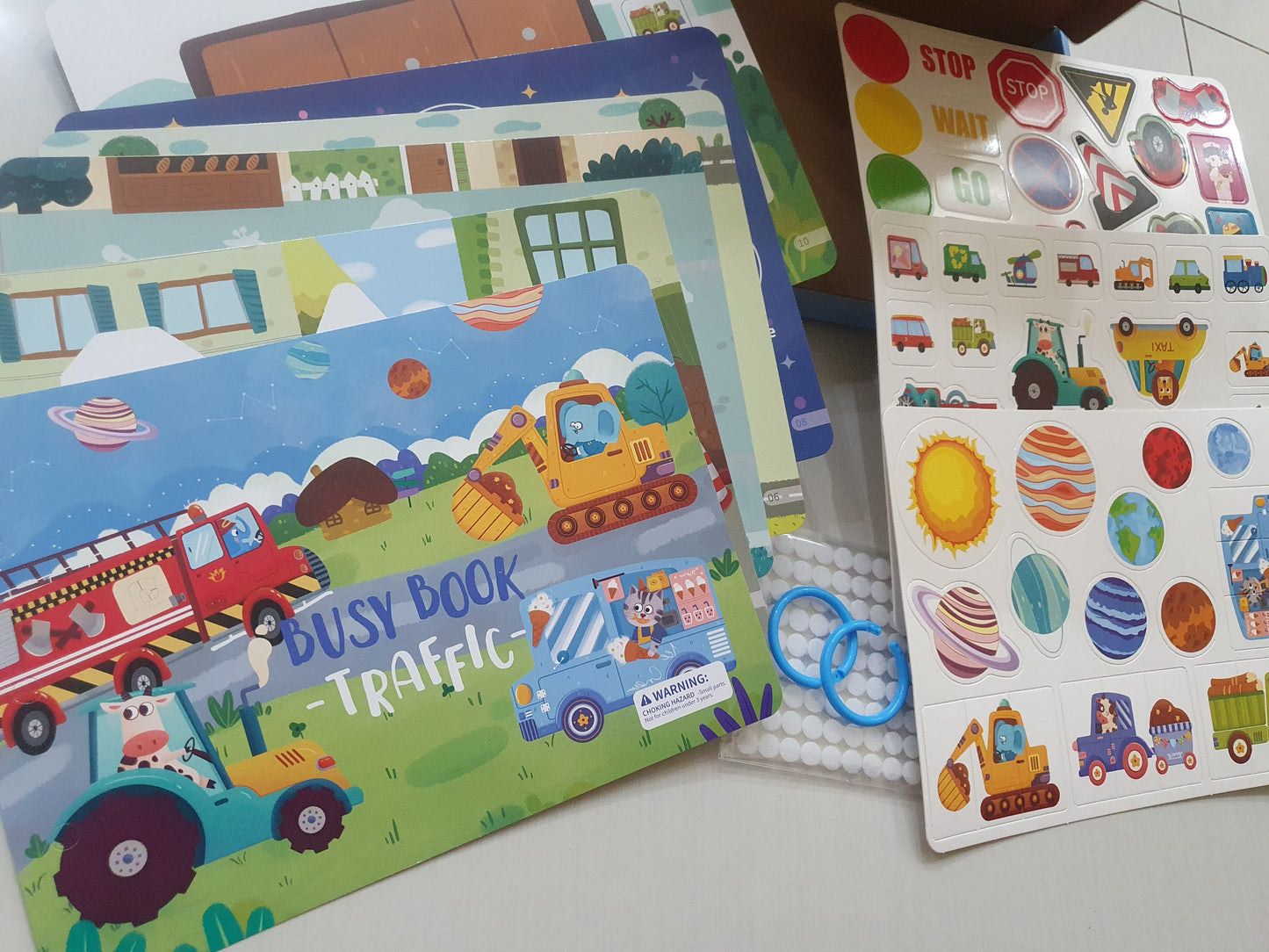 Busy Book (Farm, Dinosaur & Traffic Theme)