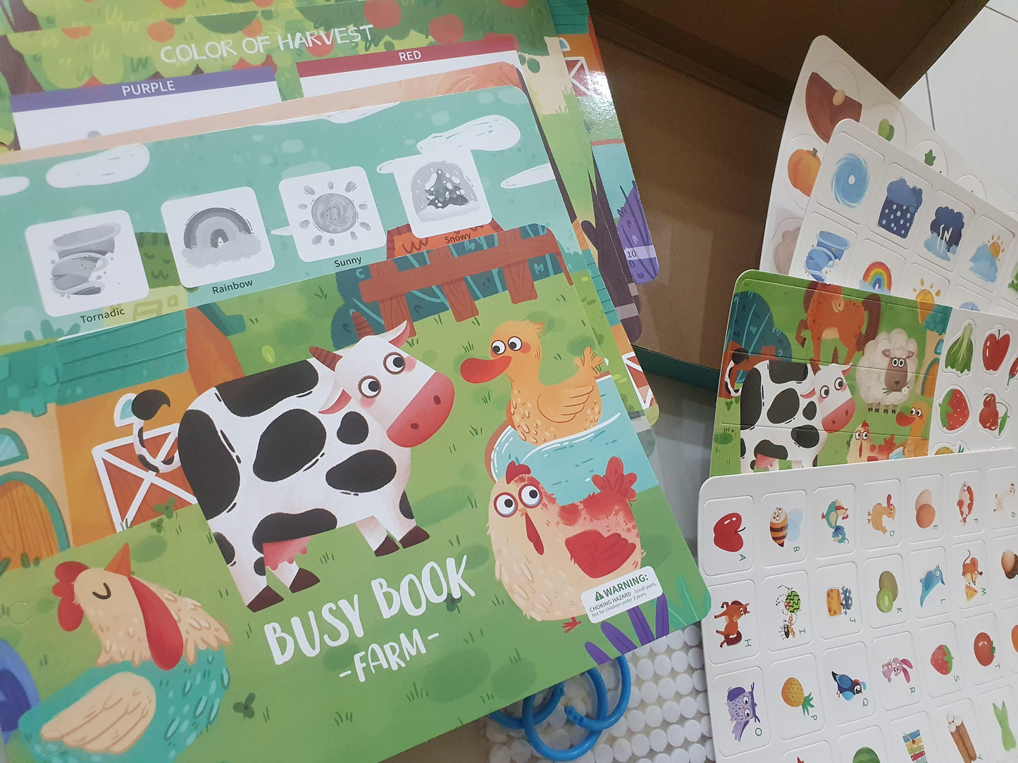 Busy Book (Farm, Dinosaur & Traffic Theme)
