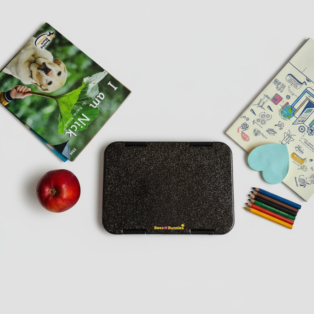 Classy Glittery Lunchbox - Black