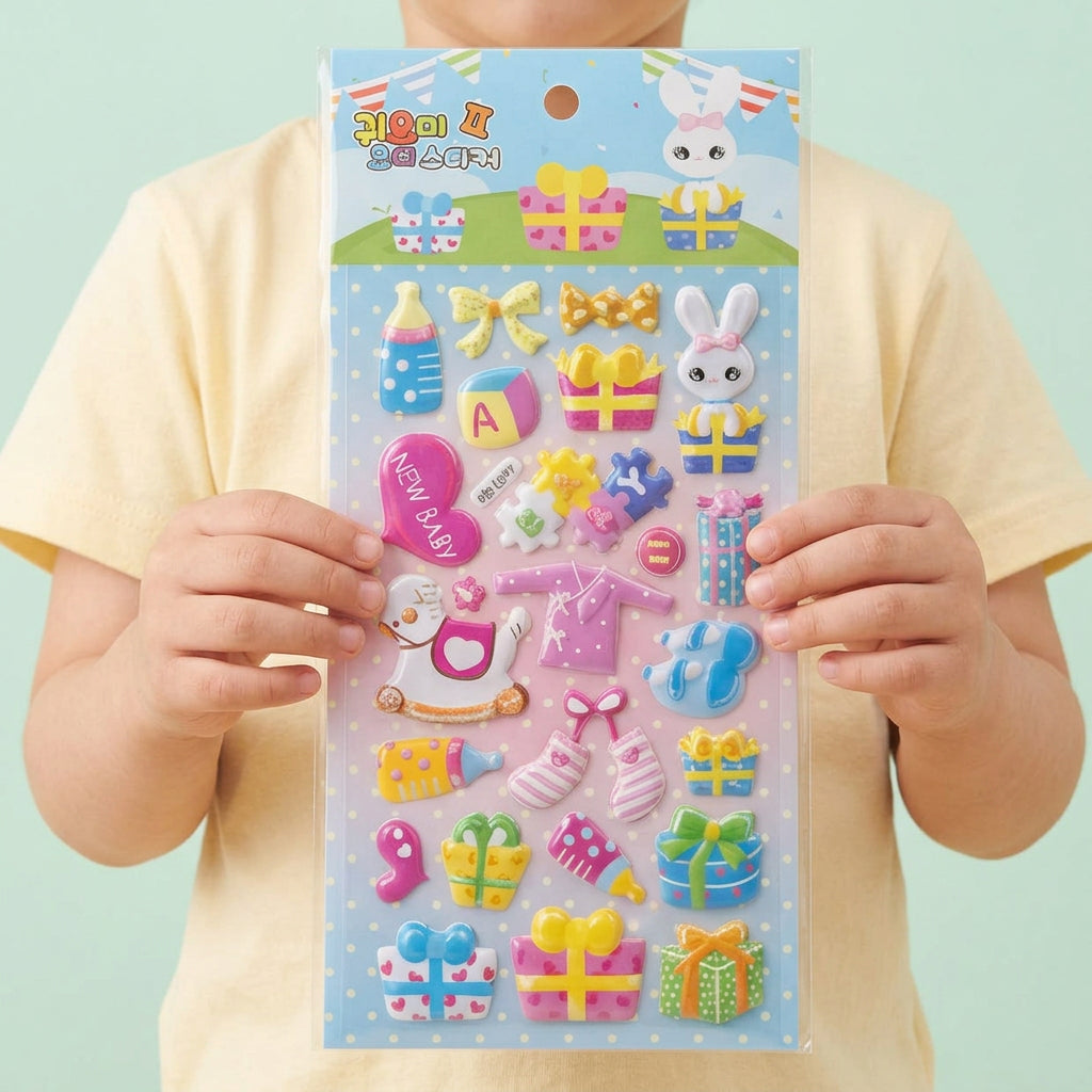 3D Cute Baby Stickers (Pack of 1)