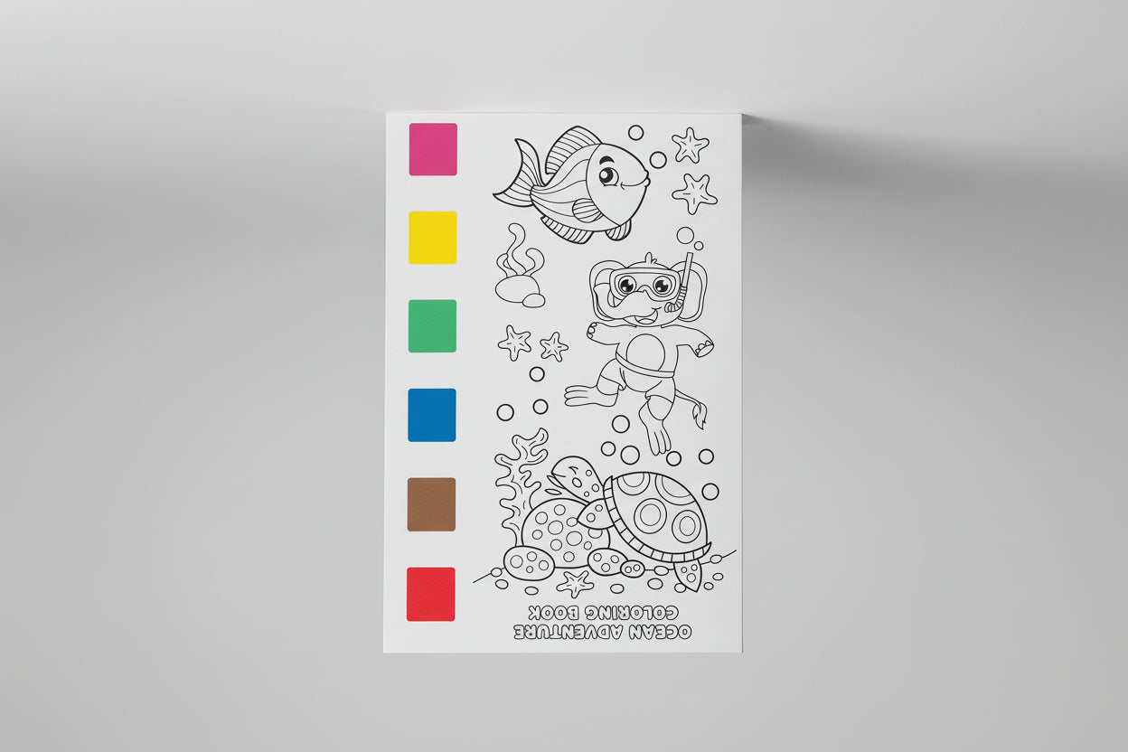 Watercolor Coloring Book (12 pages)