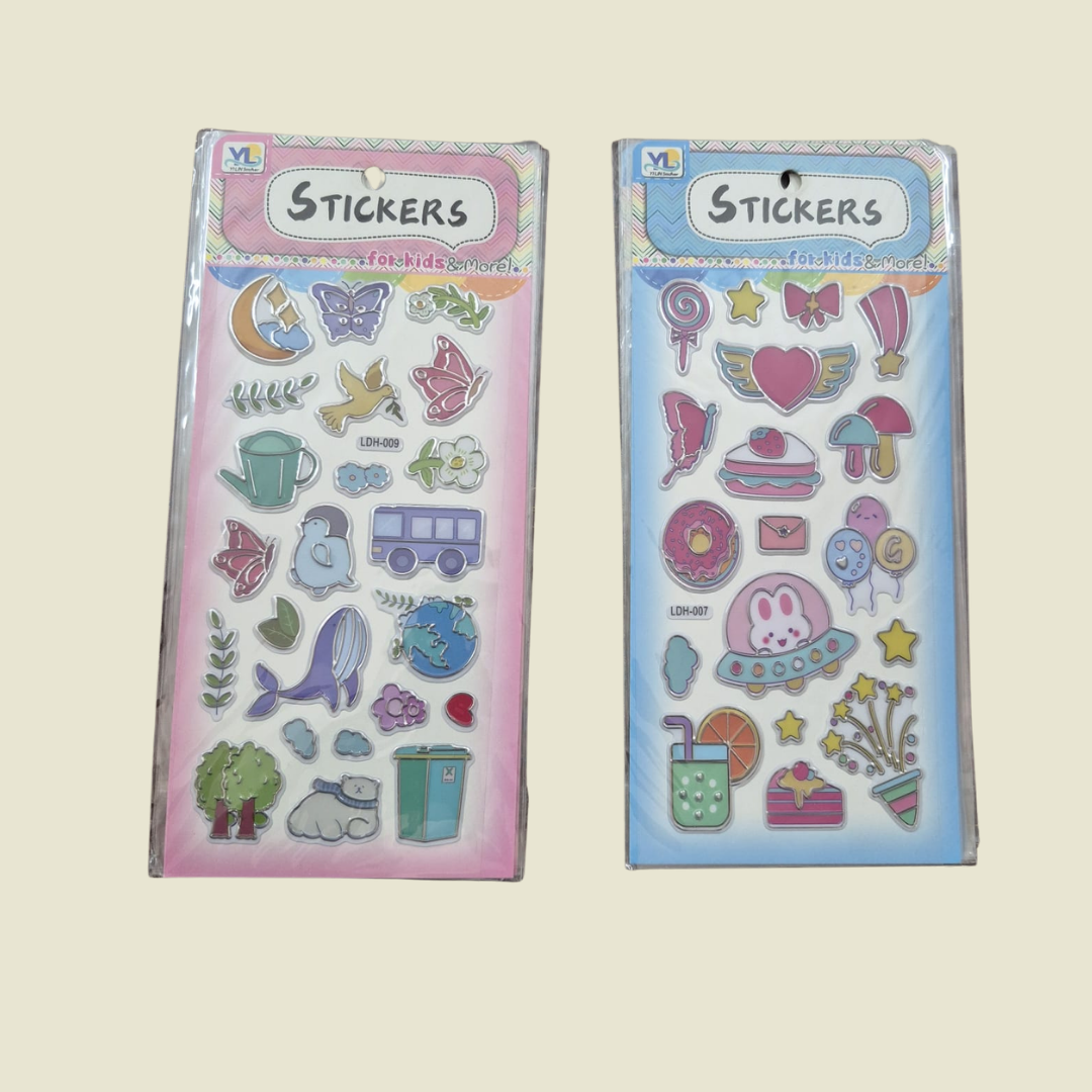 3D Birds & Dessert Stickers