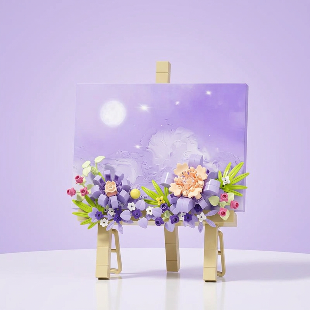 3D Canvas Floral Building Blocks Set - Lego