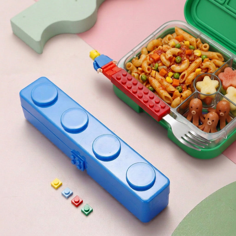 Stainless Steel Cutlery Set Fork and Spoon- Fun Building Blocks