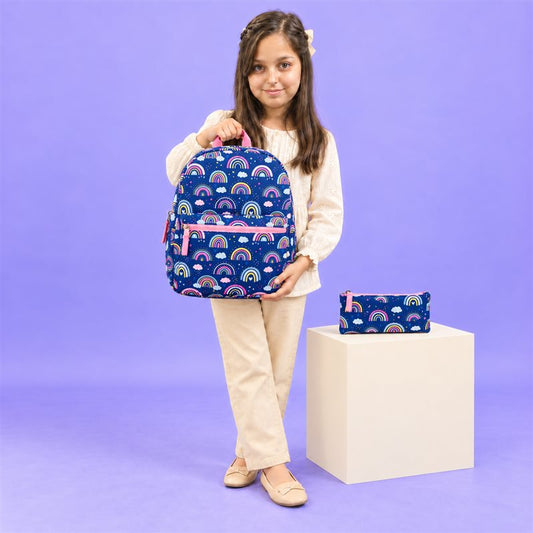 Rainbow School Bag with FREE Matching Pencil Case