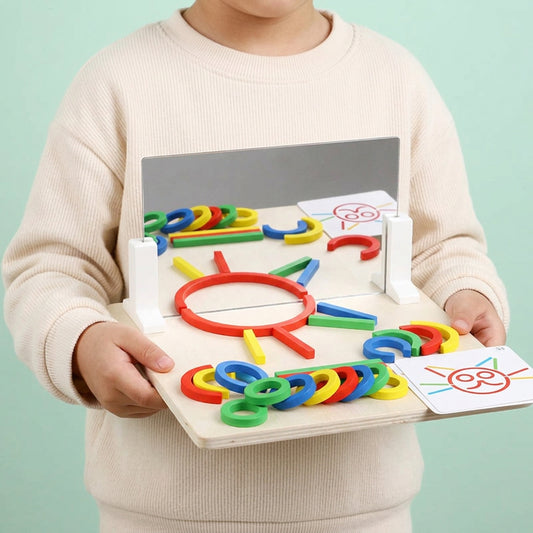 Wooden Mirror Pattern Building Toy