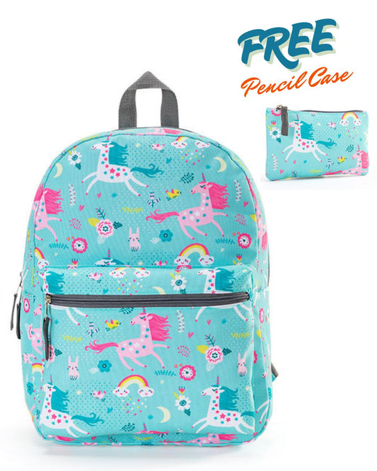 Unicorn School Bag with FREE Matching Pencil Case