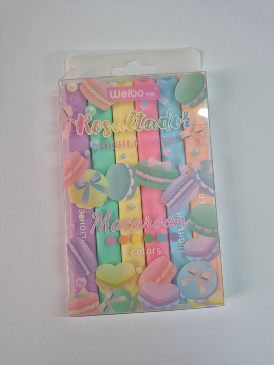Macaron Pastel Highlighter Markers Set Of 6