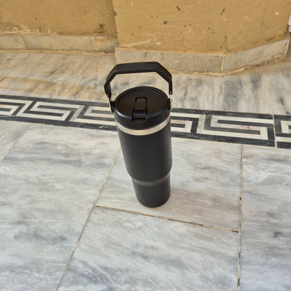 Stainless Steel Bottle with top handle with straw inside (890ml)