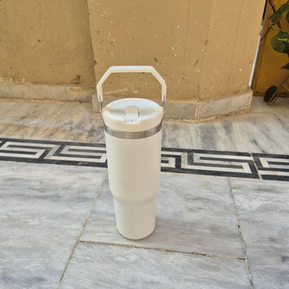 Stainless Steel Bottle with top handle with straw inside (890ml)