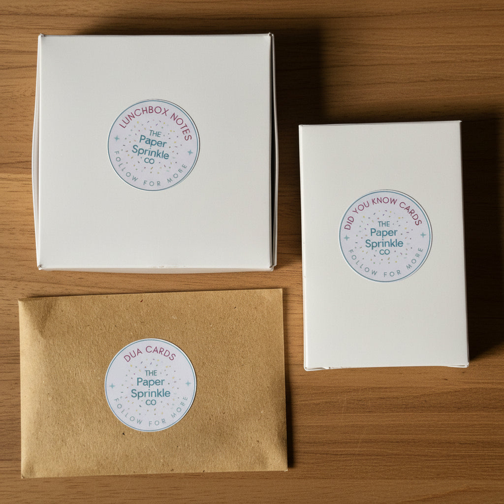 Lunchbox Notes, Dua Cards & Animal Fact cards