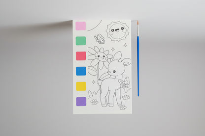 Watercolor Coloring Book (12 pages)