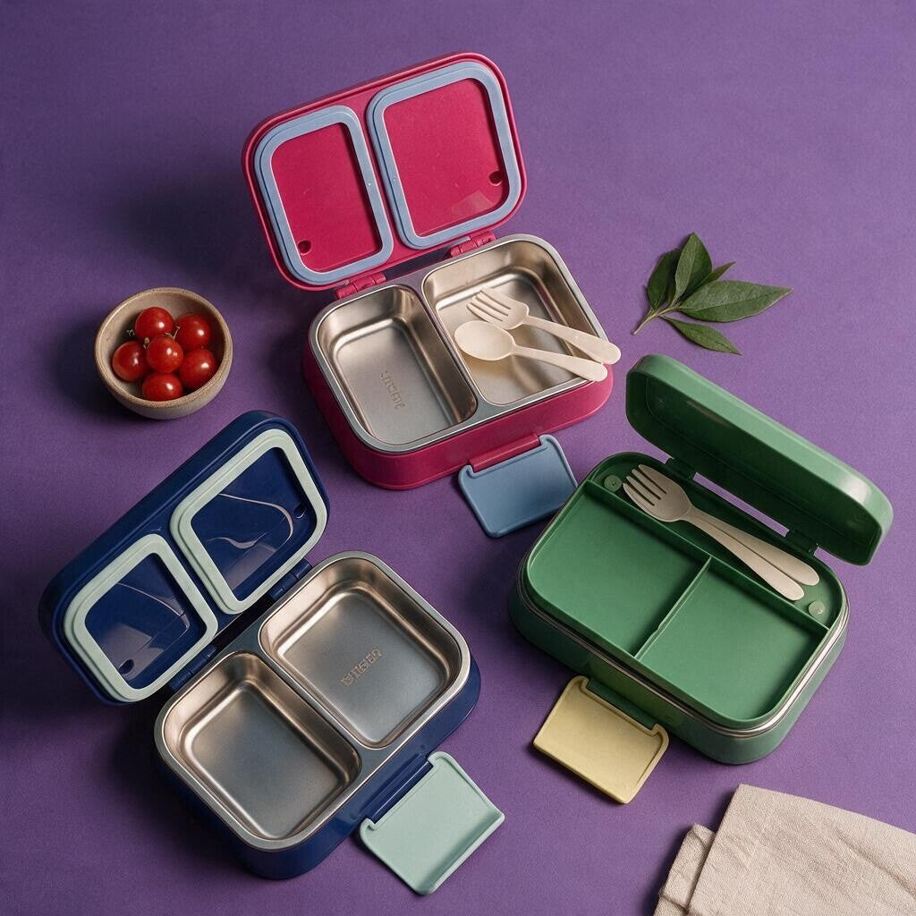 Stainless Steel Bento Lunchbox - 2 Layers