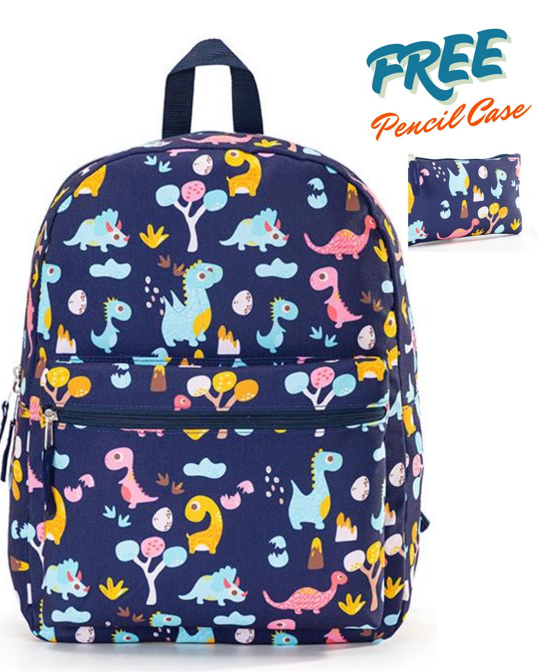 Dinosaur School Bag with FREE Matching Pencil Case