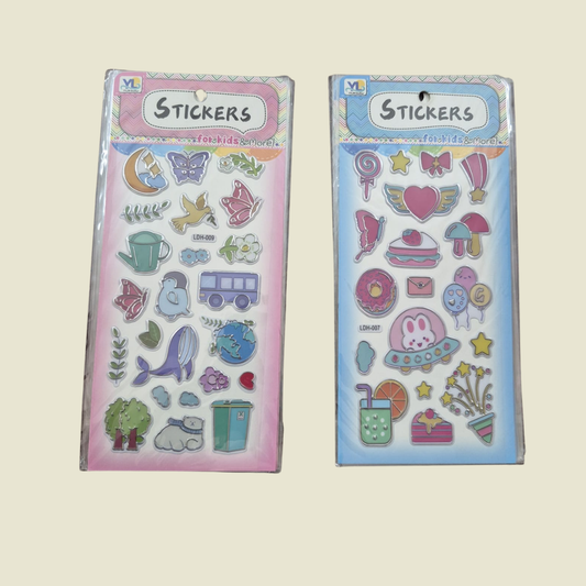 3D Birds & Dessert Stickers
