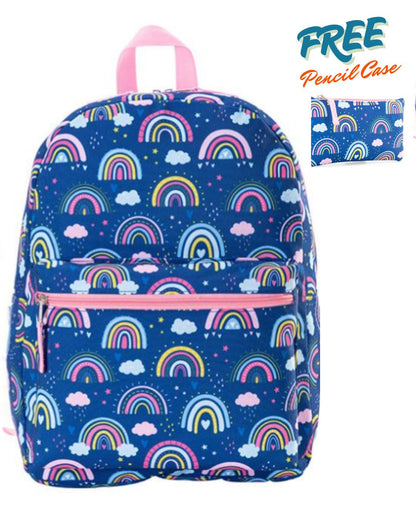 Rainbow School Bag with FREE Matching Pencil Case
