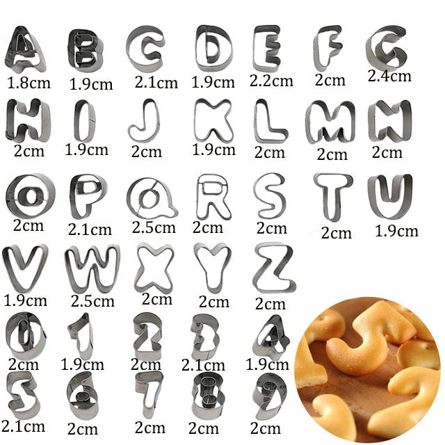 ABC & 123 Cutters - Stainless Steel