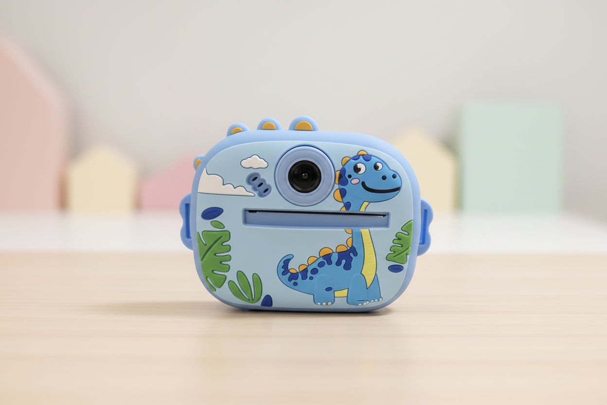 Kids Dinosaur Instant Print Camera with Silicone Case