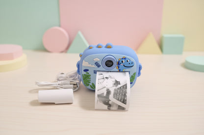 Kids Dinosaur Instant Print Camera with Silicone Case