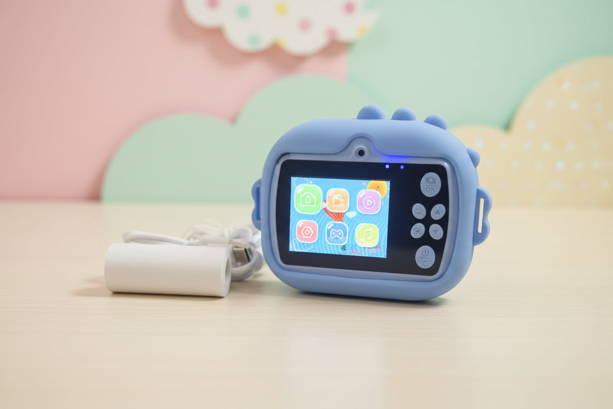 Kids Dinosaur Instant Print Camera with Silicone Case