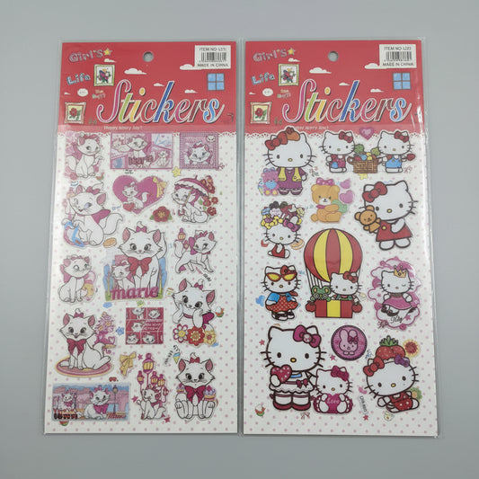 3D Hello Kitty & Marie Stickers (Pack of 2 Sheets)