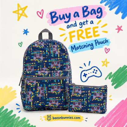 Gaming School Bag with FREE Matching Pencil Case
