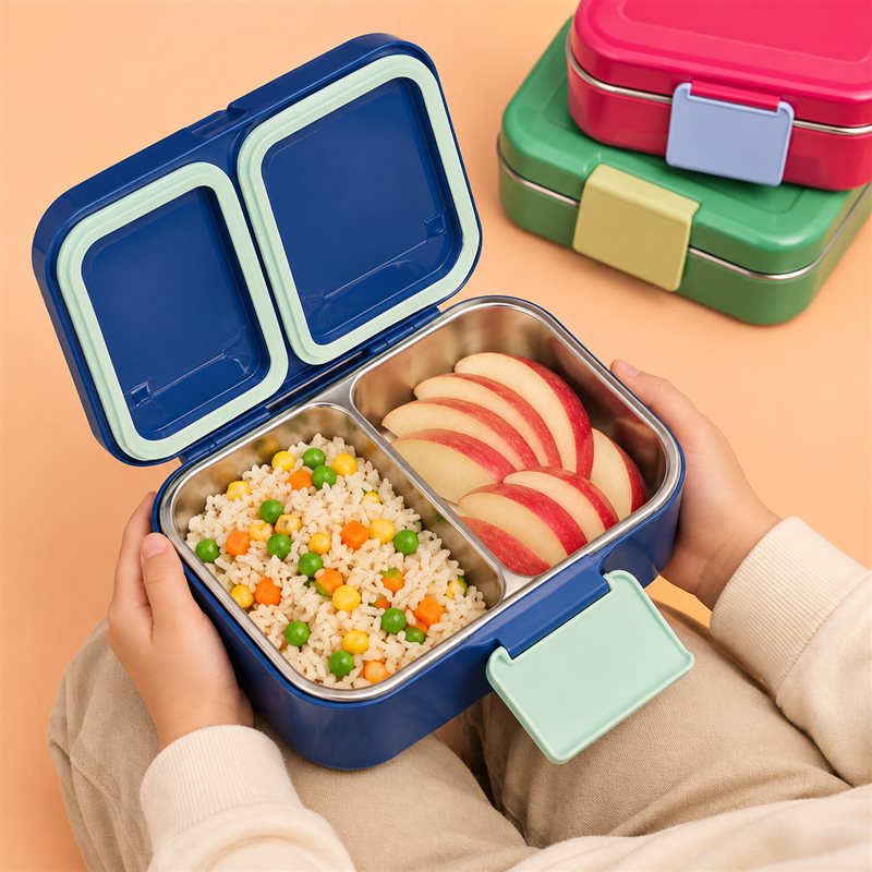 Stainless Steel Bento Lunchbox - 2 Layers