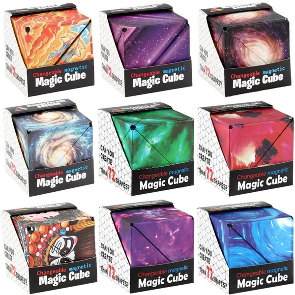 Magic Magnetic Puzzle Cube | 3D Geometric STEM Brain Teaser Toy