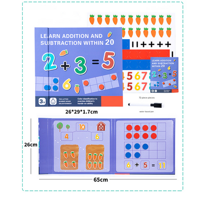 Learn Addition & Subtraction Math Kit for Kids - Educational Counting & Arithmetic Set