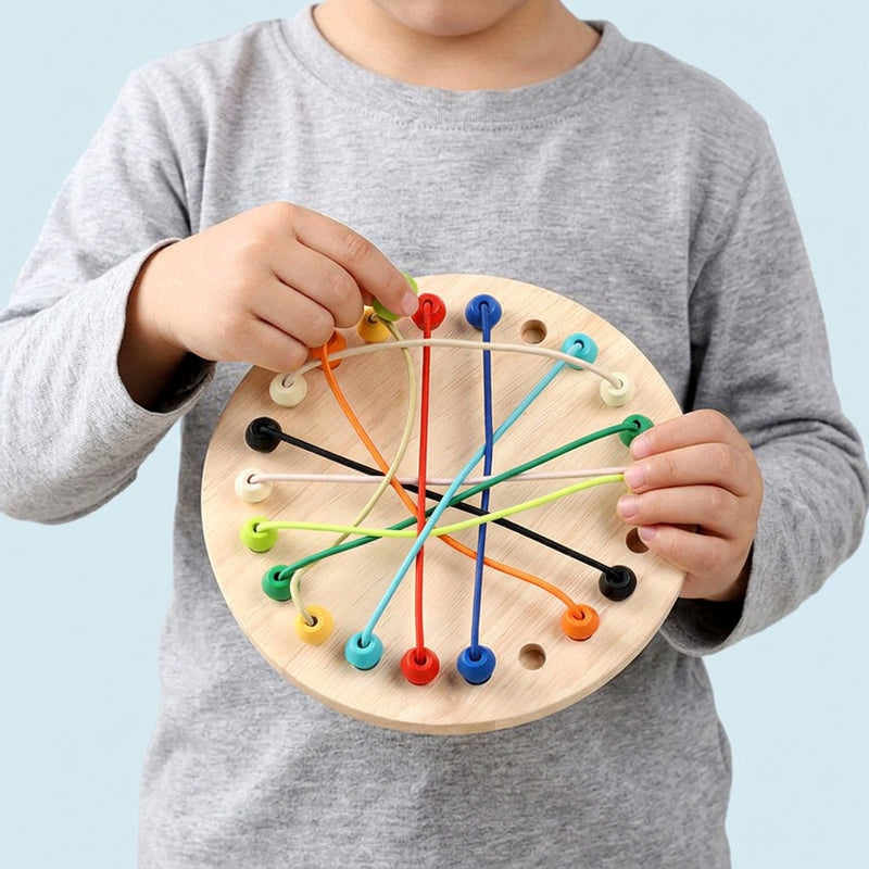Wooden Rope Untangling Puzzle Game – Brain-Boosting Logic Toy for Kids