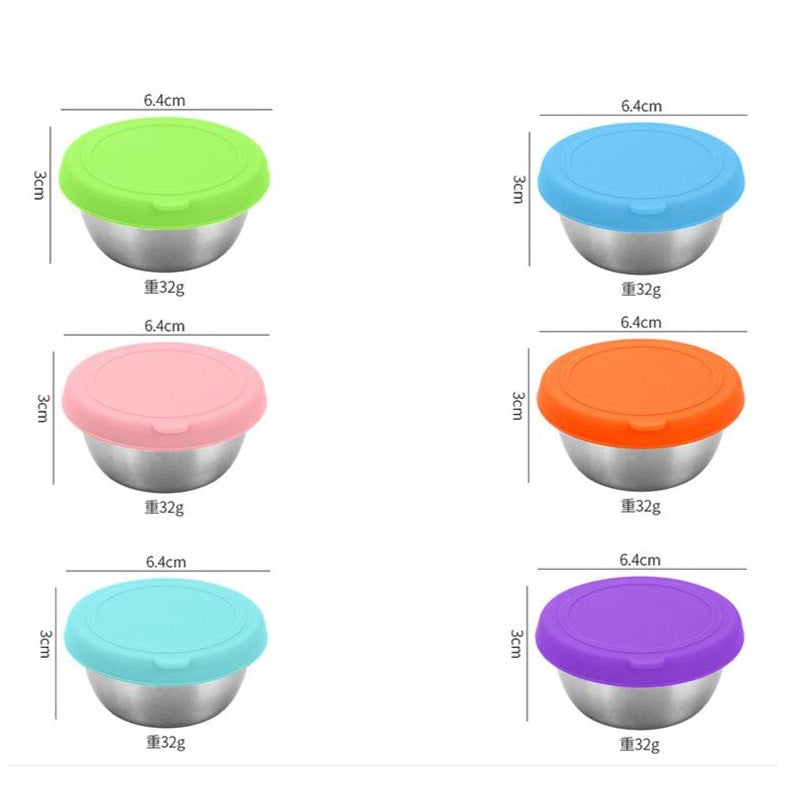 Small Stainless Steel Sauce Container with Silicon Lid