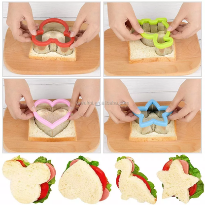 Stainless Steel Sandwich Cutter Set (4 Pcs)