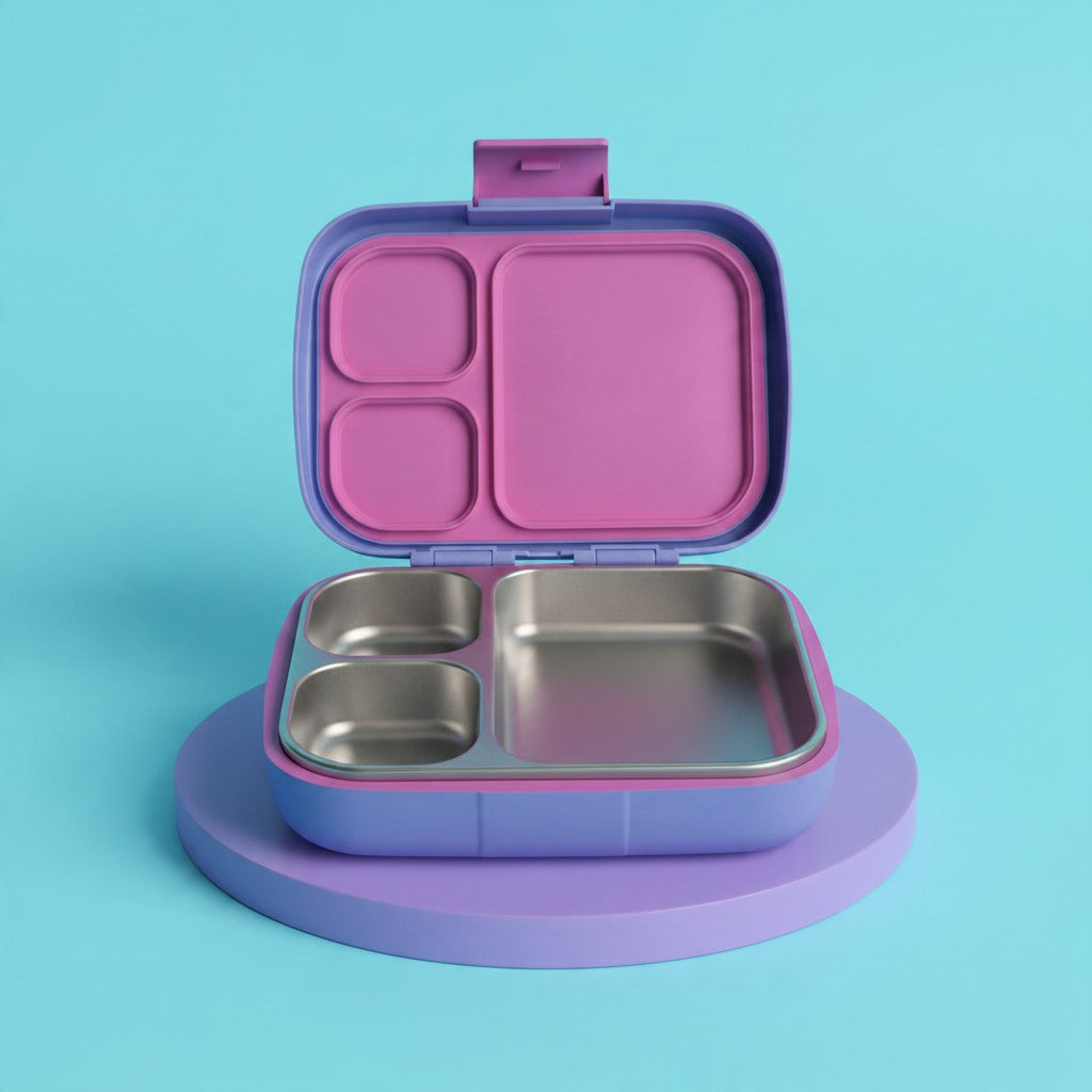 Premium Stainless Steel Bento Lunchbox - Light Blue