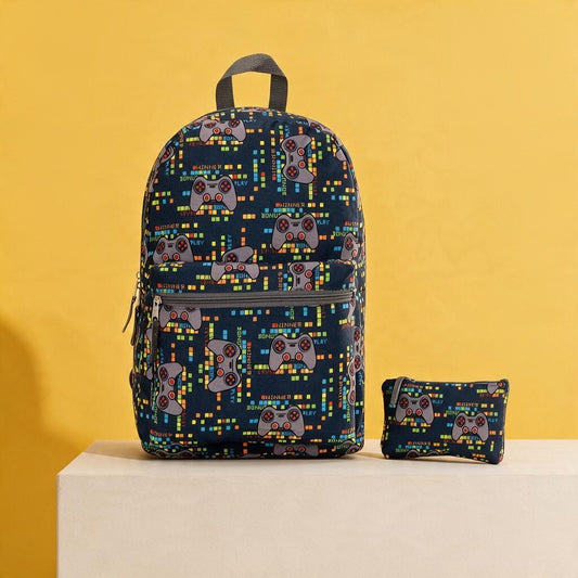 Gaming School Bag with FREE Matching Pencil Case