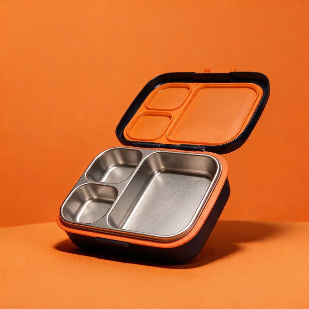 Premium Stainless Steel Bento Lunchbox - Dark Blue