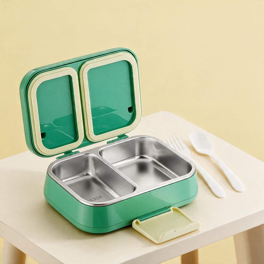 Stainless Steel Bento Lunchbox - 2 Layers
