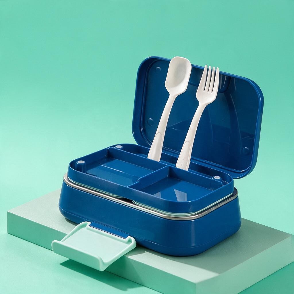 Stainless Steel Bento Lunchbox - 2 Layers