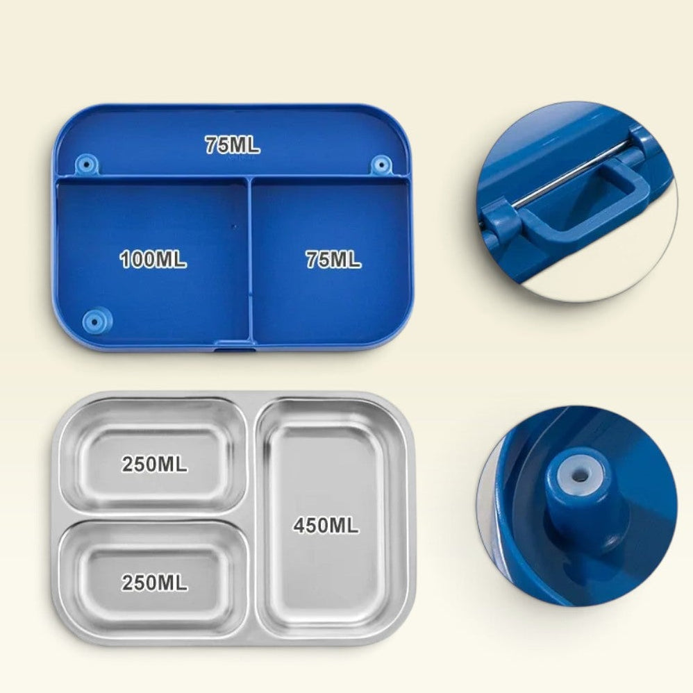 Stainless Steel Bento Lunchbox - 2 Layers