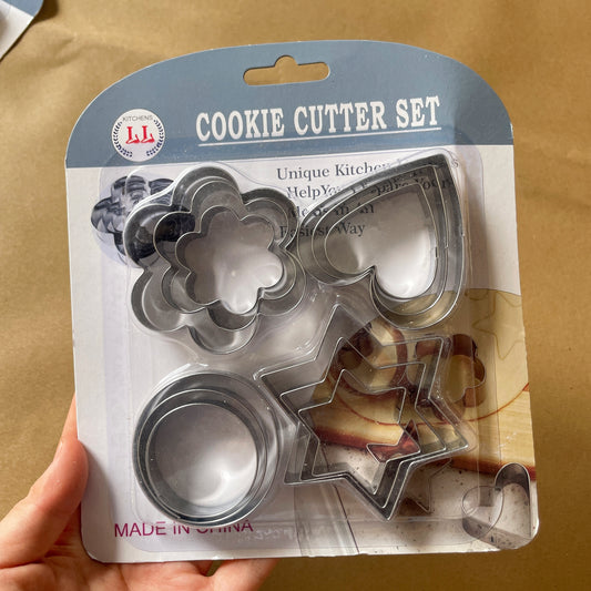 4 Shapes Cutter Stainless Steel - 12 pc