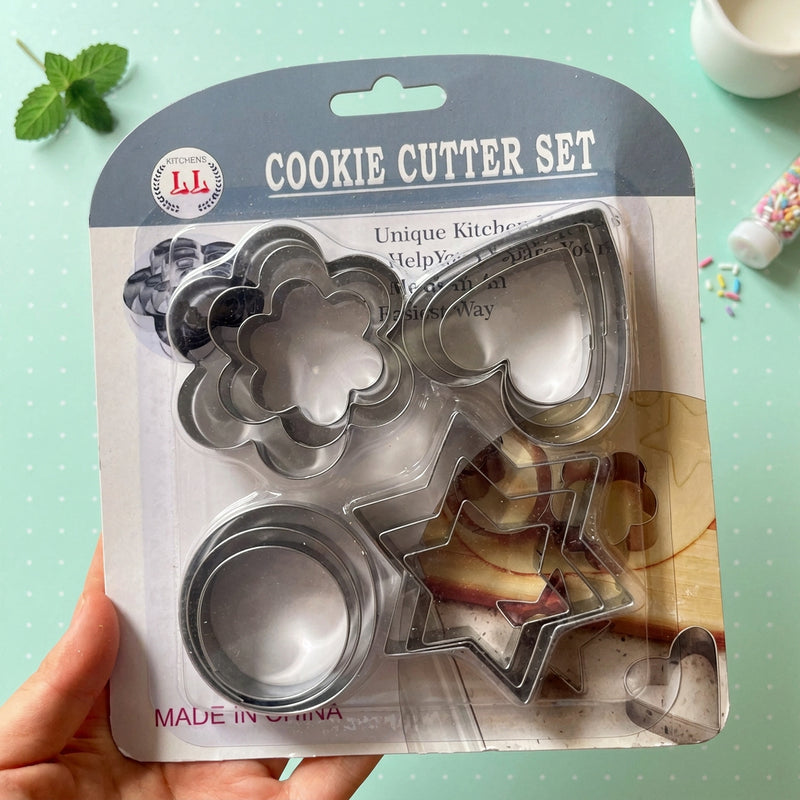 4 Shapes Cutter Stainless Steel - 12 pc