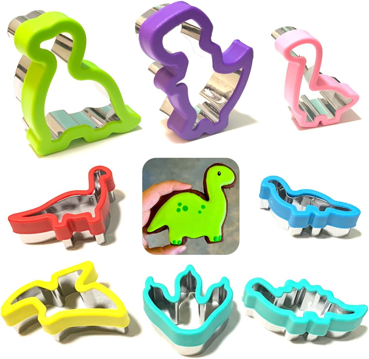 Dinosaur Stainless Steel Cutter Mold (Set of 8 pcs)