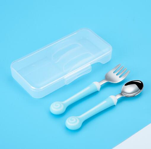 Lollipop Kids Cutlery - Fork & Spoon with Case