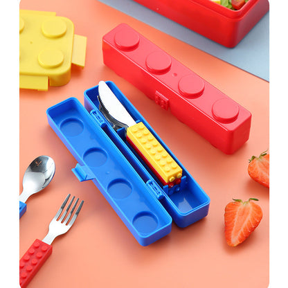 Stainless Steel Cutlery Set Knife, Fork and Spoon- Fun Building Blocks