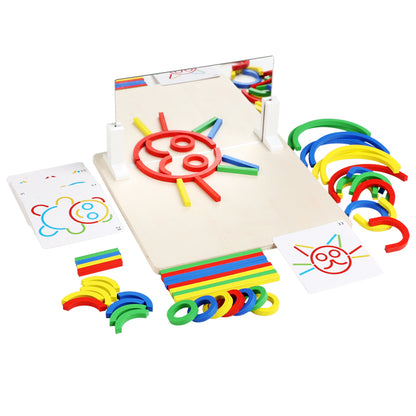 Wooden Mirror Pattern Building Toy