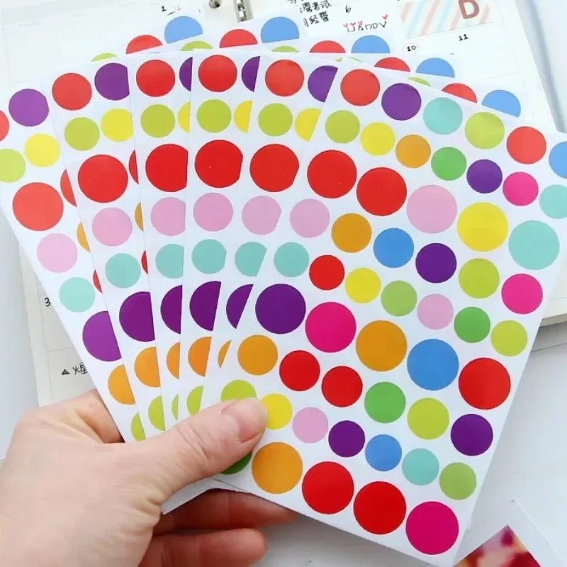 Star & Round Stickers - Pack of 6