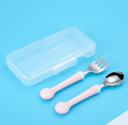 Lollipop Kids Cutlery - Fork & Spoon with Case