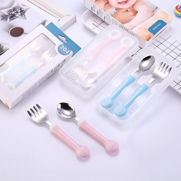 Lollipop Kids Cutlery - Fork & Spoon with Case