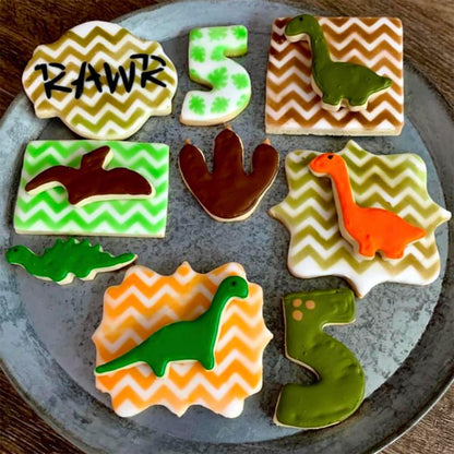 Dinosaur Stainless Steel Cutter Mold (Set of 8 pcs)