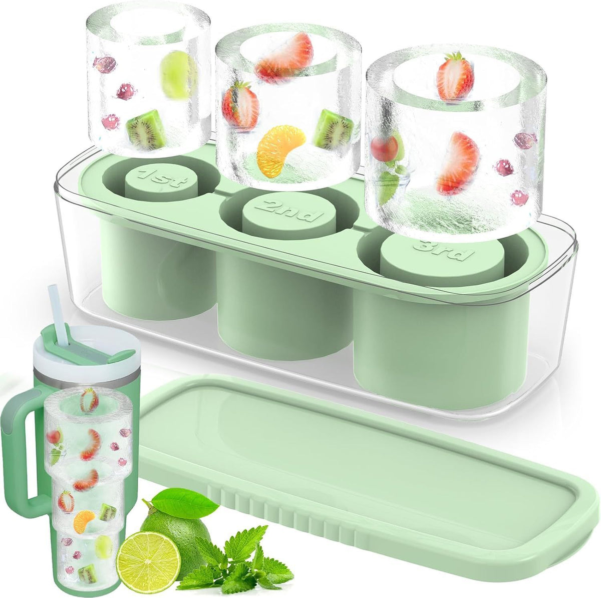 Ice Making Silicone Tray with Hard Case